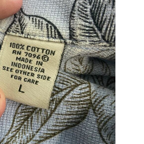 Batik Bay Shirt Men L Tropical Short Sleeves Collared Button Down Cotton - Picture 3 of 10